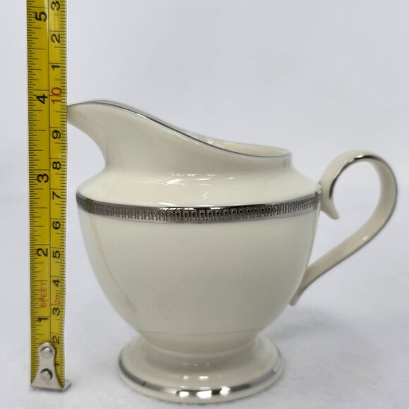 Lenox Presidential Collection Creamer Tuxedo Platinum Ivory Porcelain China - Picture 6 of 12